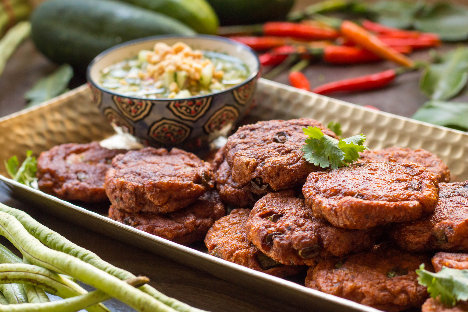 Thai Barramundi Fish Cakes with Cucumber Relish