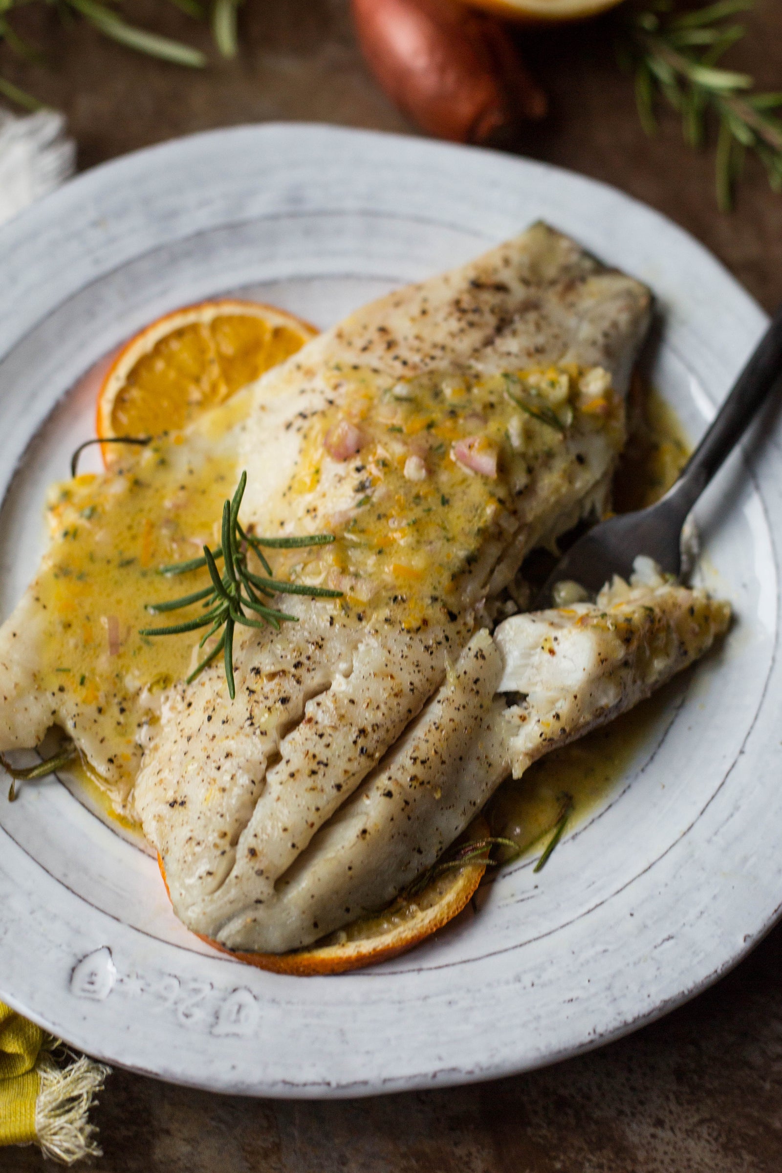 Slow Roasted Barramundi with Rosemary and Orange