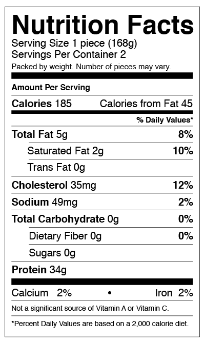 Australis Nutrition Facts All Natural Bags The Better Fish Barramundi By Australis Aquaculture